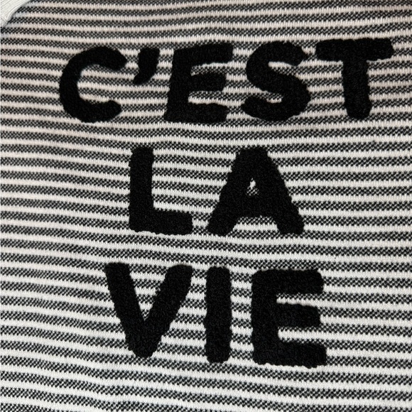 Karl Lagerfeld Black and White Striped Sweater - Picture 10 of 11